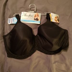 Playtex Secrets 4913 Tru Support Black 40DD Breathably Cool Breeze Bra New
